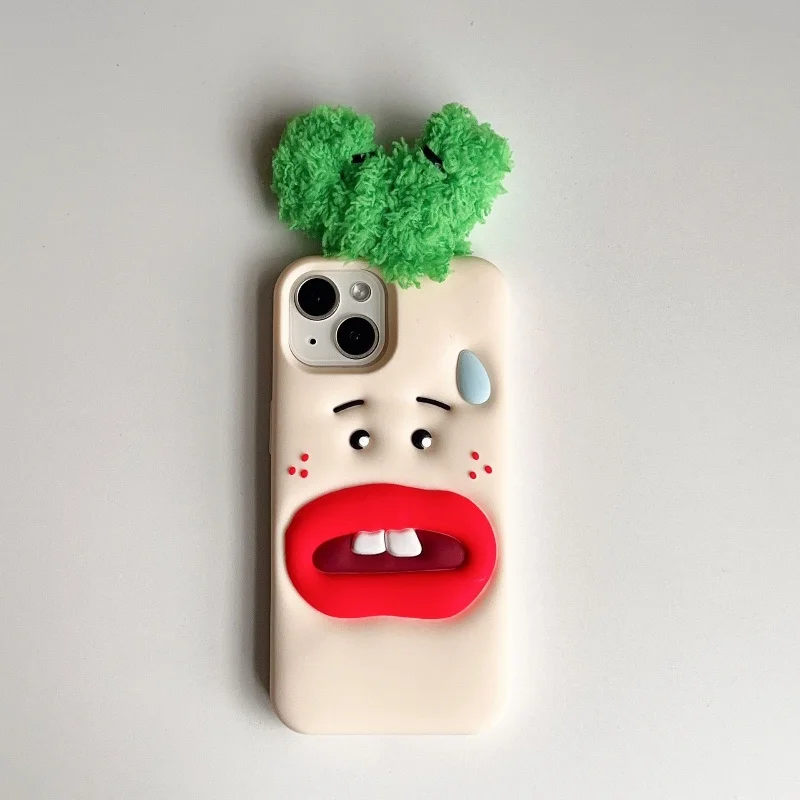 Cartoon Animal Funny Joker Cute 3D Case For Iphone 14 13 Pro 12 15 Pro Max Creative Shockproof Bumper Soft Silicone Cover Capa