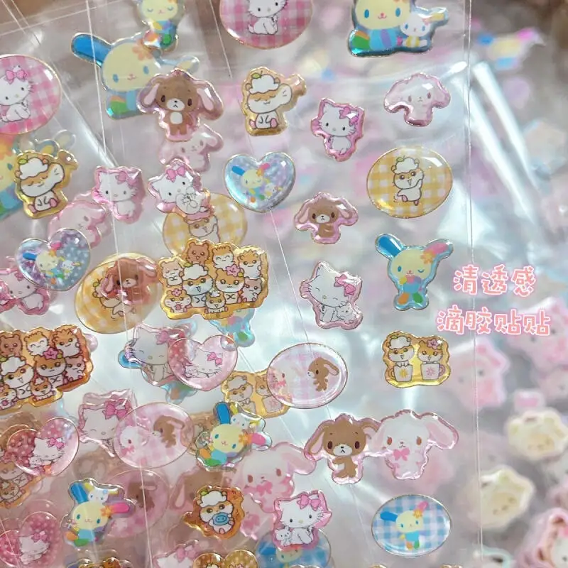 

Kawaii Sanrio Sugarbunnies Usahana 3D наклейки креативный мультфильм Diy украшение для ручного счета чехол для телефона наклейки студенческие подарки