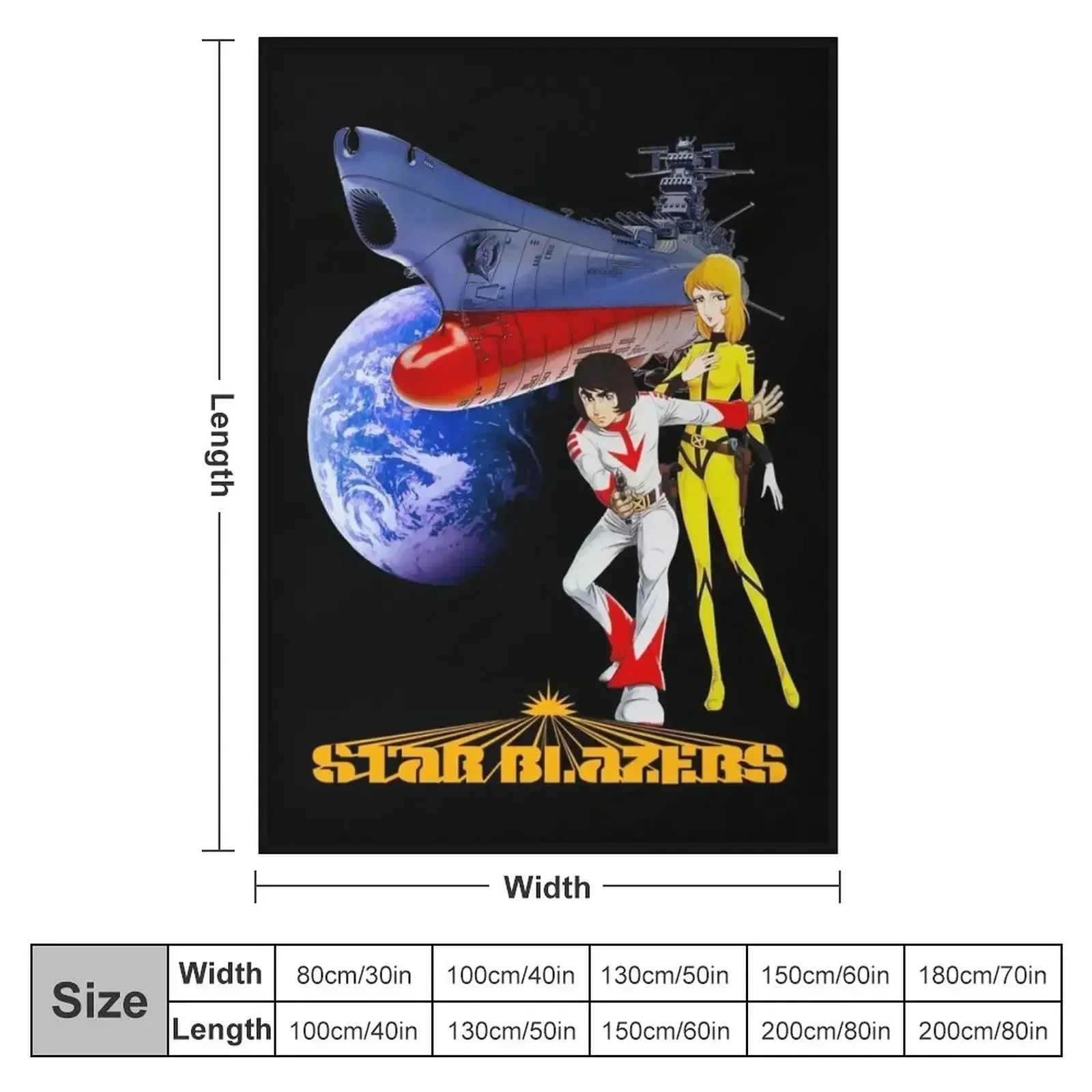 Star Blazers Classic T-Shirt Wild Star And Nova Throw Blanket couch cozy soft plush fuzzy picnic outdoor blanket