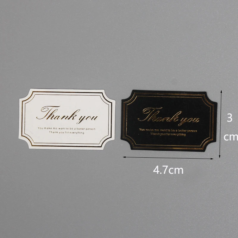 40-80pcs Rectangle Thank You Paper Color Stickers Decoration Labels Seal Scrapbook DIY Gift Cookie Cake Candy Bag