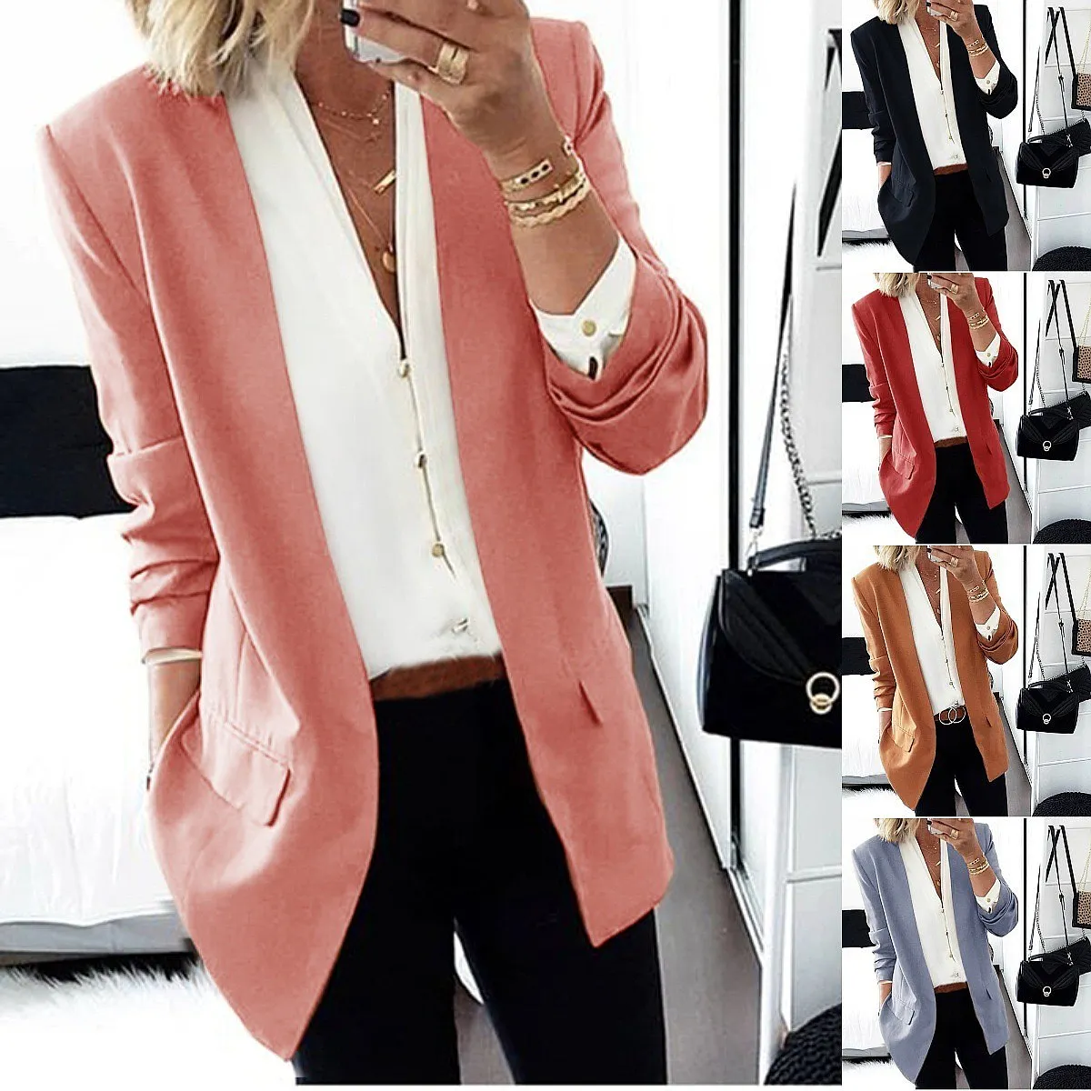 Sexy Blazer Tops for Women Spring Summer Slim Fit Blazers Jackets Evening Dress