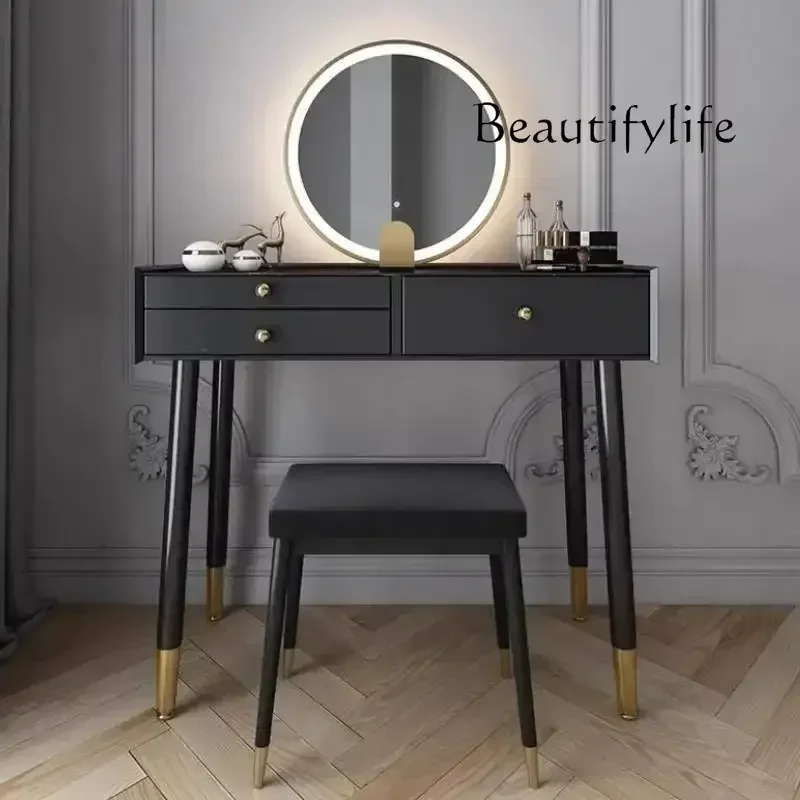 

gF Makeup Drawers Dressing Table Small Apartment Light Luxury Dressing Table Storage Hotel Women Coiffeuse De Chambre Furniture