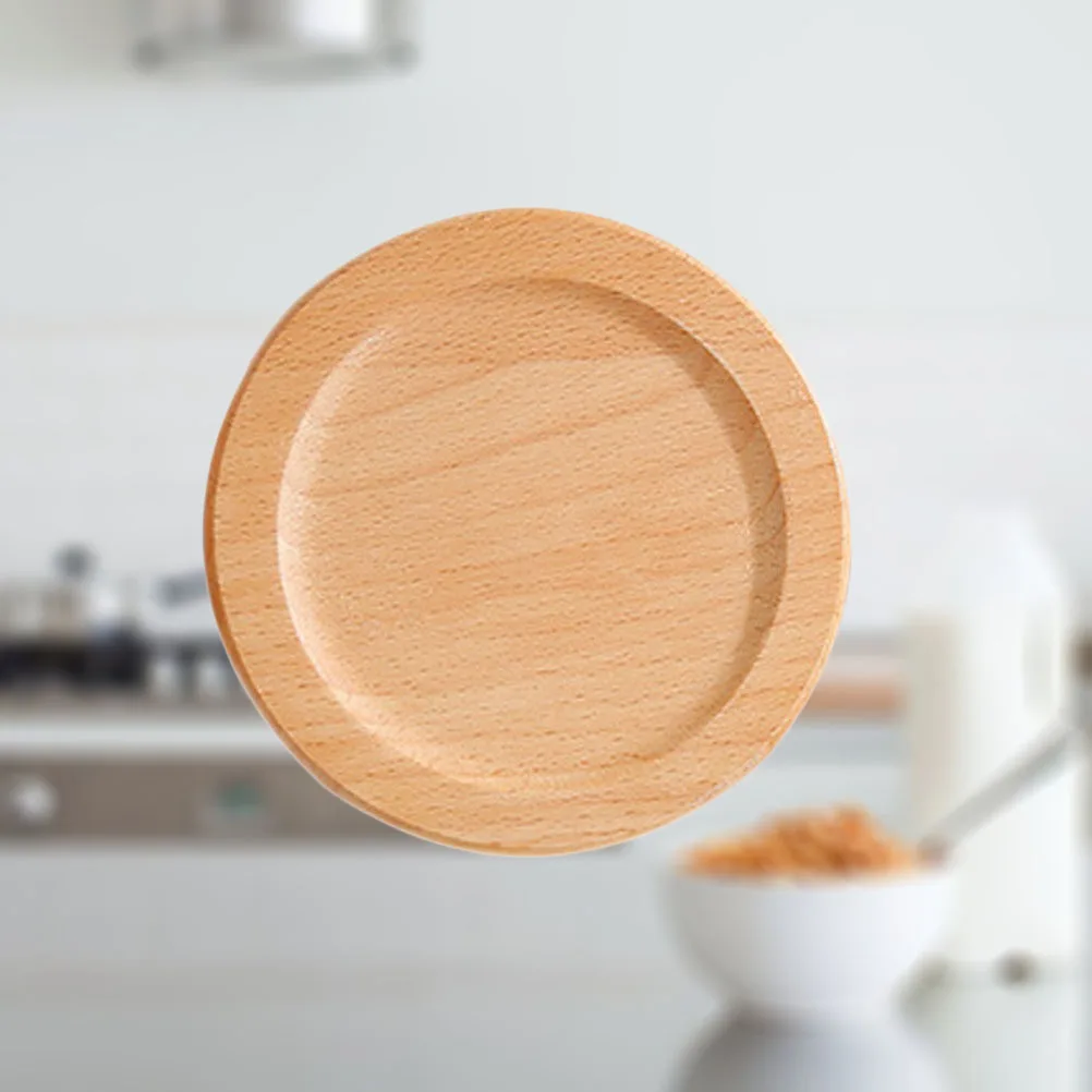 

1Pcs Beech Wood Cup Coaster Hand Carved Sustainable Household Supplies Table Accessory for Kitchen Dining Room