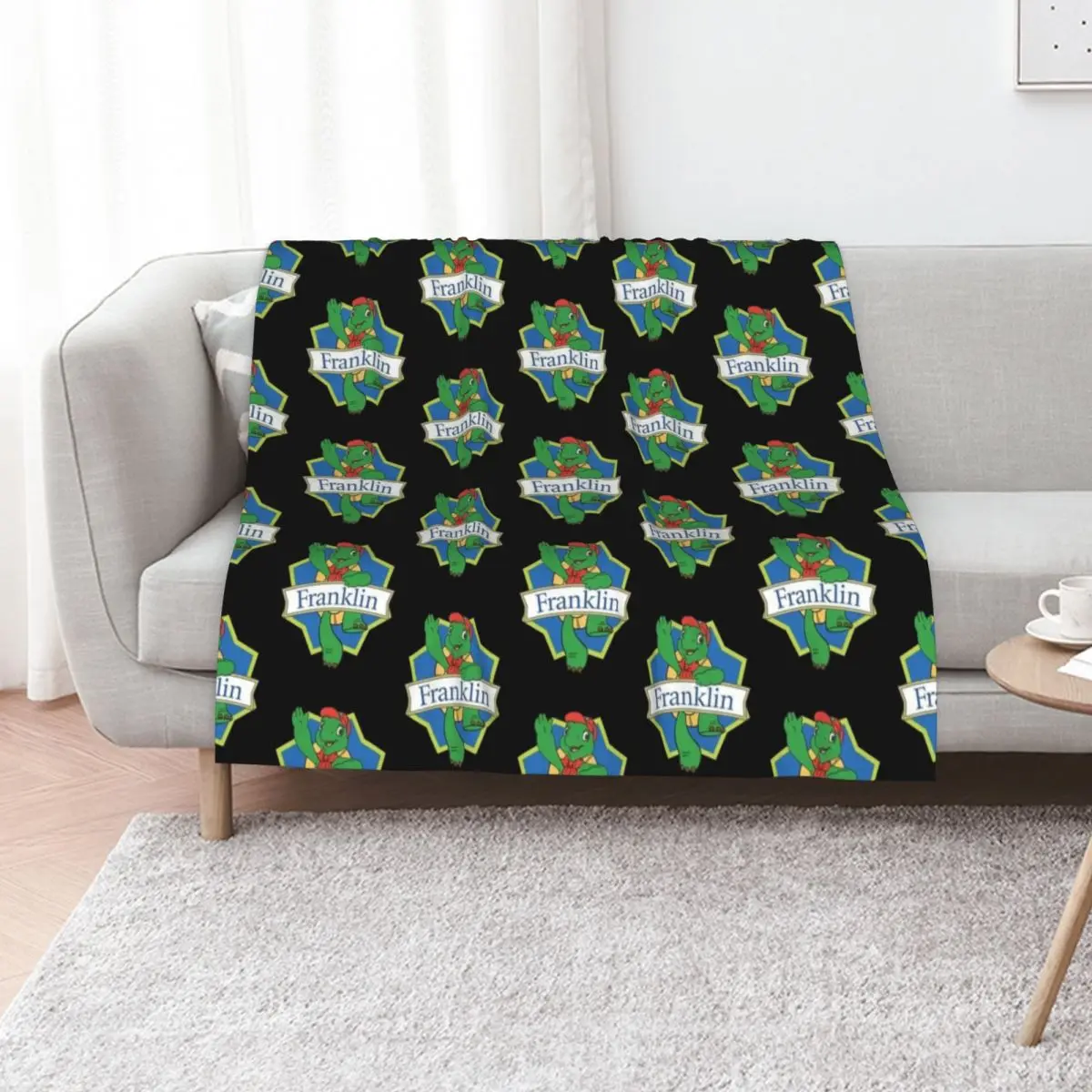Franklin The Turtle Throw Blanket Cozy Microfiber Throw Blanket for Home Bedroom