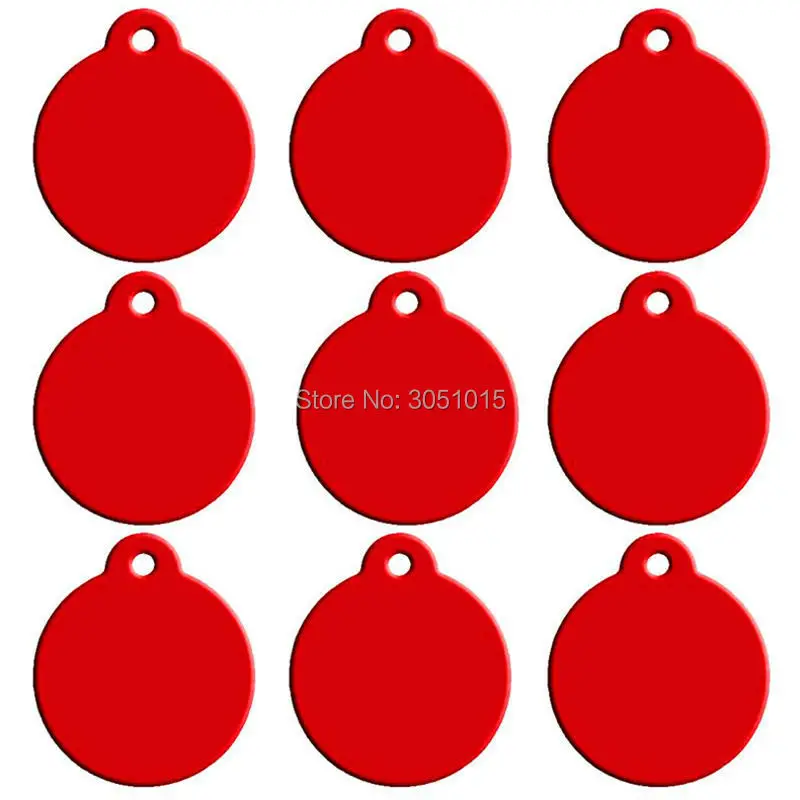 Wholesale 100pcs Dog Pet ID Tags Pendant Plate Lost Tag Puppy Cat Name Address Lable Round Collar Keyrings  Accessories