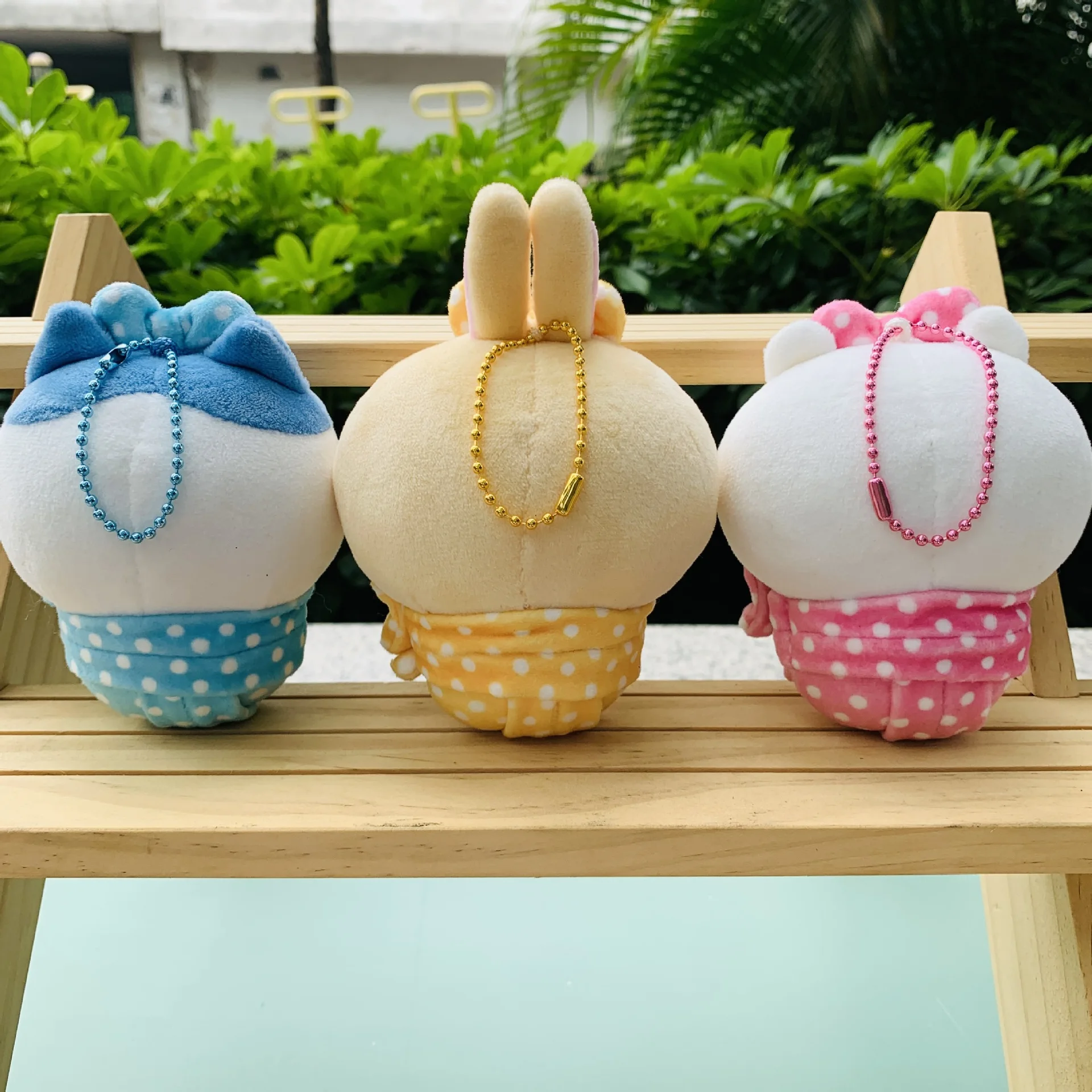 New original MINISO self deprecating bear chiikawa baby swaddle series cute romantic doll Usachi backpack pendant plush toy gift