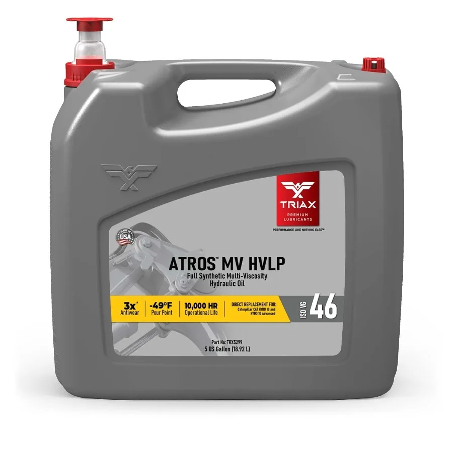 

TRIAX Atros MV HVLP 46 Full Synthetic Hydraulic Oil with 300 Additive AntiWear Boost for Extended 7 00010 000 Hour Service Life