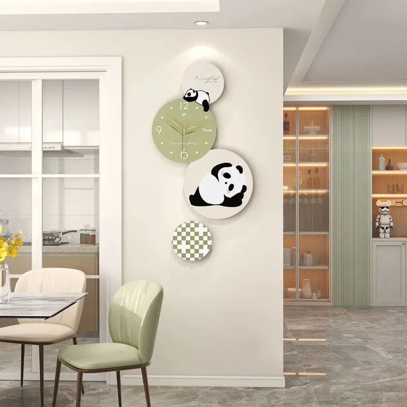 for Cream Wind Creative Wall Clock Modern Simple High Sense Silent Hanging Clock for Living Room Home Decoration Dining Room