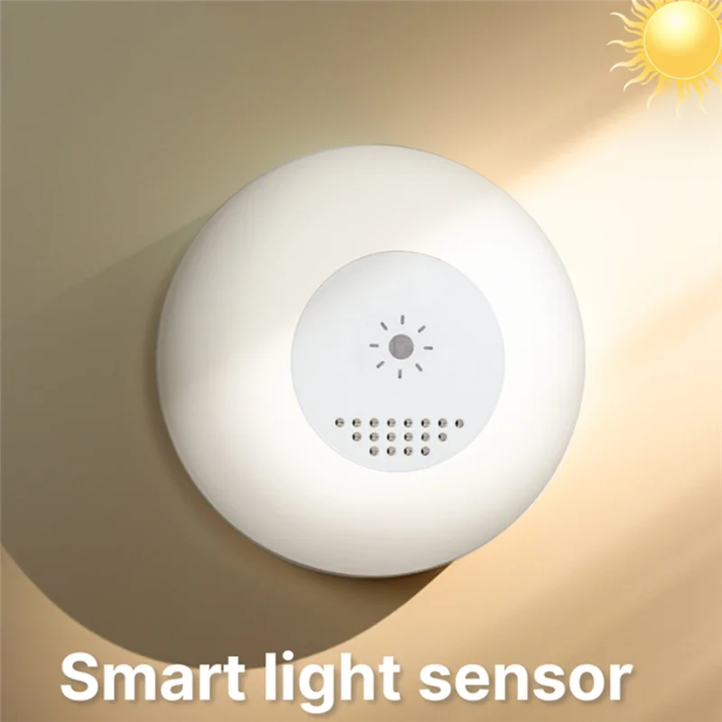 WORTHOWN-Tuya Zigbee Умный датчик освещенности Обнаружение яркости Домашнее освещение Автоматизация Zigbee Интеллектуальный дистанционный сигнал