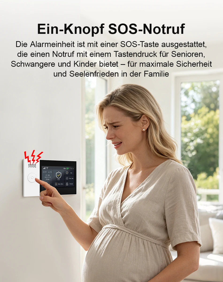 PGST Alarmanlage Einbruchschutz WiFi 2G GSM Works with Tuya Smart Life kabelloses Sicherheits Set für Zuhause Gewerbe Tür Fenster Sensoren Fernüberwachung per Smartphone – Detail 13