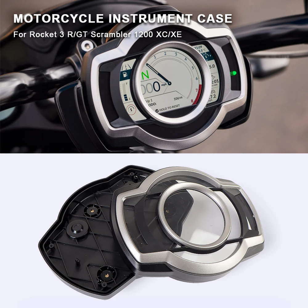 

For Rocket 3 3R 3GT Scrambler 1200 X XE XC 2019-2026 Motorcycle Instrument Case Speedometer Housing Dashboard Cover Accessories