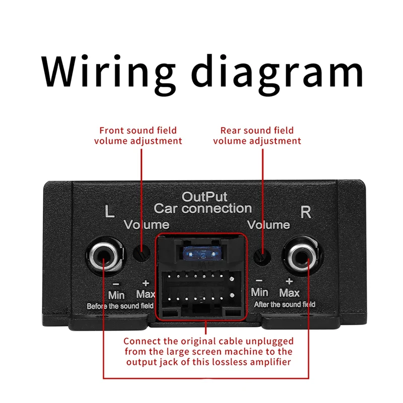 Amplificador de Radio de coche 4X 80W para Radio Android amplificador de altavoz DSP procesador de Audio de coche de 4 canales mejorar el amplificador de sonido