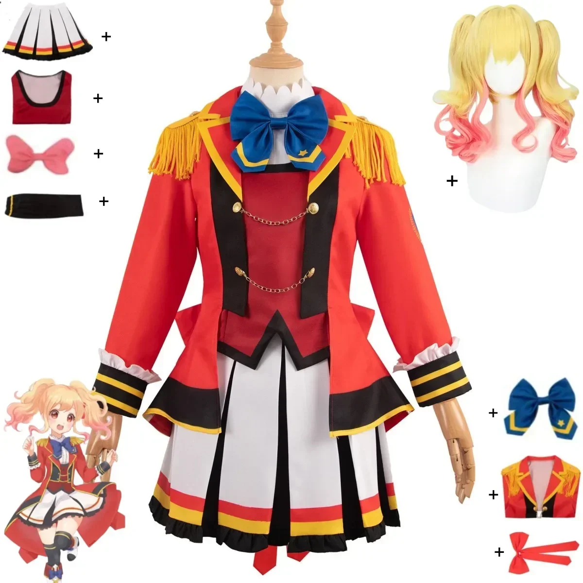 Game Aikatsu Stars Nijino Yume Cosplay Costume Star4 Wig Sexy Woman School Uniform Halloween Stage Performance Disguise Suit