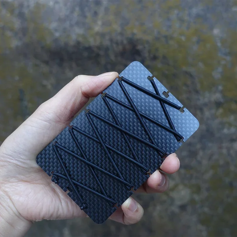 Carbon Fiber Multifunctional Tool Retractable Card Elastic Rope High-End Custom Hand-Woven
