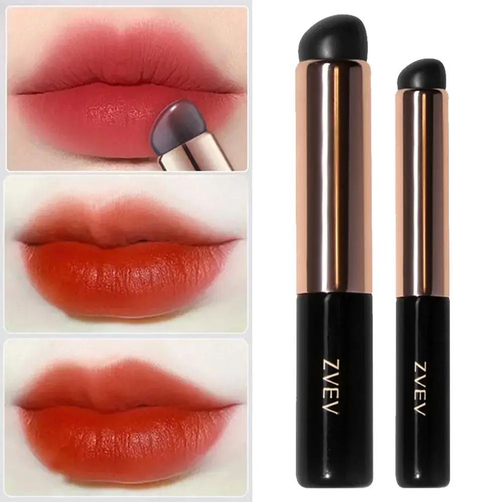 2023 Soft Round Head Silicone Lip Brush Smudge Brush Portable Concealer Mud Brush Brush Round Head Lip F3Z4