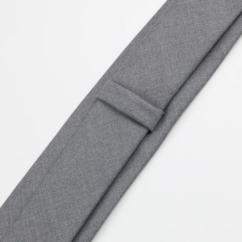 Solid colored tie for men, versatile Korean version, retro female student uniform, suit, gray black solid color, narrow 6cm hand