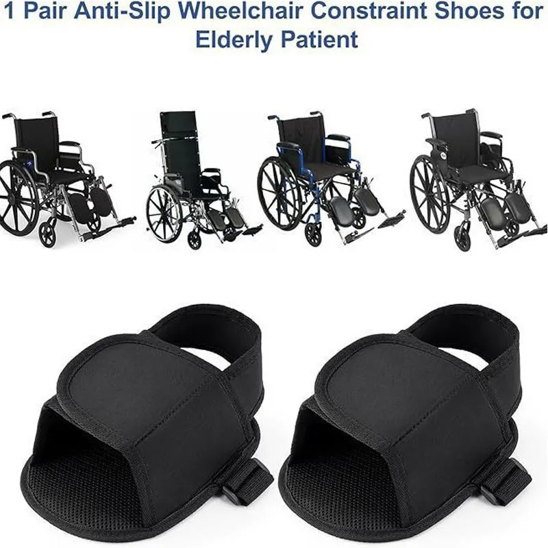 

Держатель для обуви для инвалидных колясок для пожилых людей, простой в использовании, защитный, из ткани Оксфорд, для безопасной фиксации ног