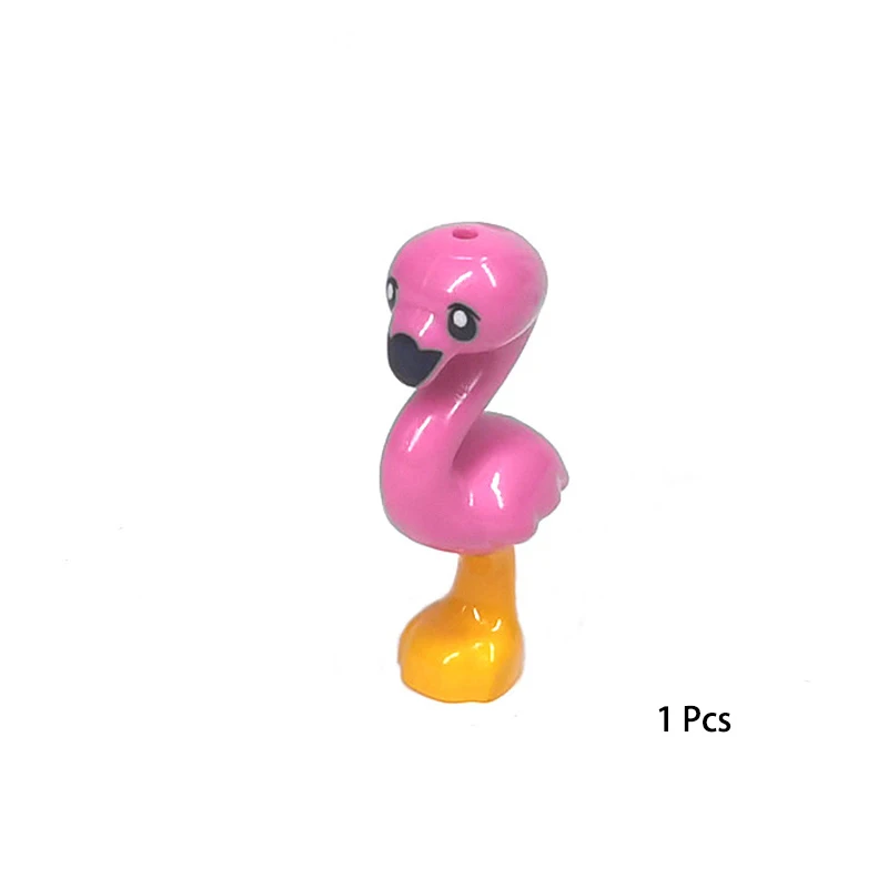 جديد الحيوان الكبار/الشهر فلامنغو Phoenicopteridae MOC اللبنات حديقة الحيوان الحيوانات الأليفة الطوب اللعب متوافق مع ليغو