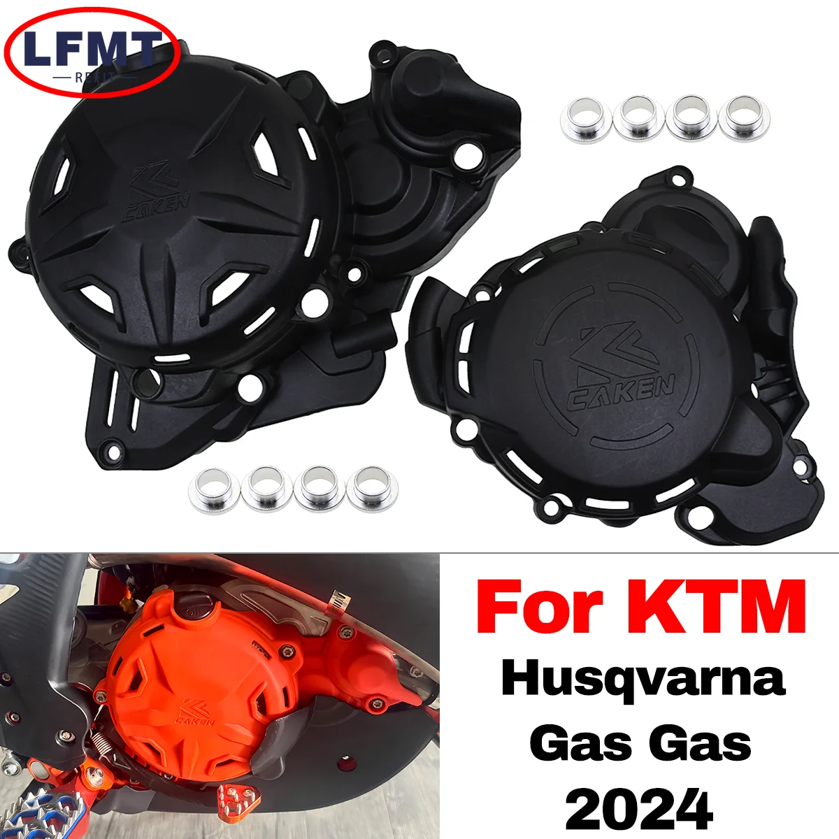 

Для KTM EXC XC-W 250 300 для GASGAS EC EX MC Husqvarna TE 2024, новая крышка зажигания двигателя мотоцикла, защитная крышка сцепления