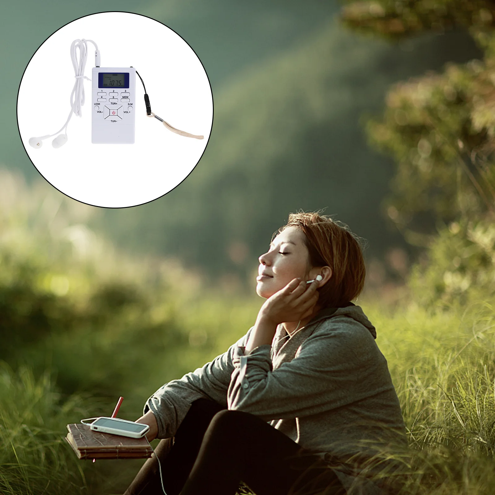 

Portable Mini Digital Fm Radio 31-Level Volume Lcd Display Meeting Receiver Indicator Dual Channel Memory Abs