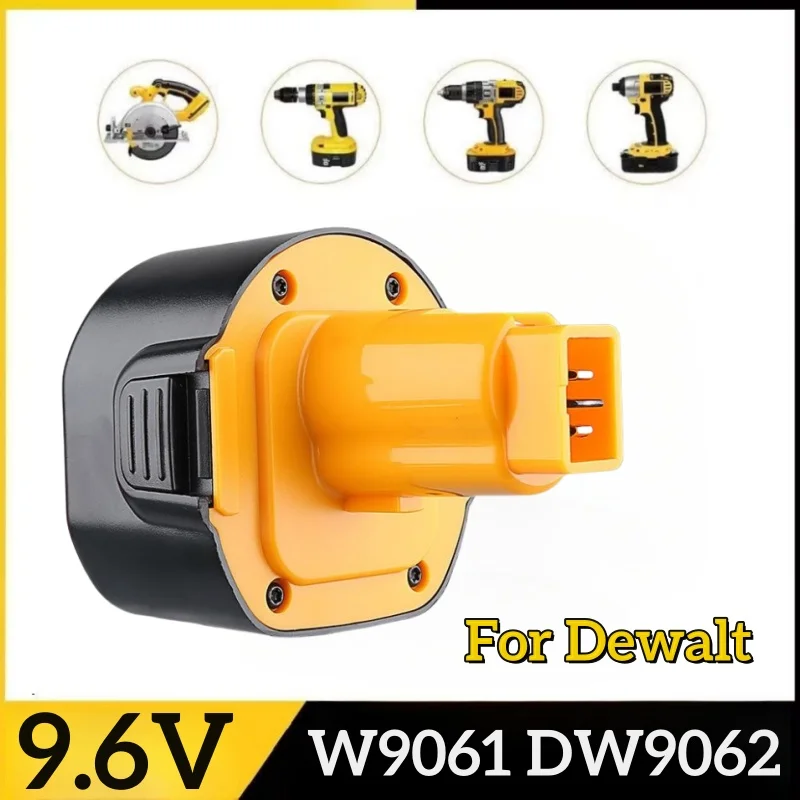 9.6V 4800mAh Ni-MH Replacement Battery Compatible for Dewalt with DE9061 DE9062 DW9061 DW9062 DE9036 DW911 DW921 DW9614 DW050