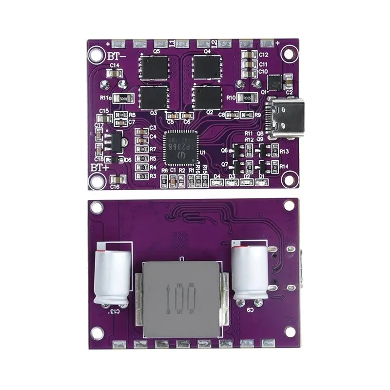 A52T Power Bank Circuit Board 4S 16.8V IP2368 100W Type-C Bidirectional Buck-Boost Module High Power Charge Discharge Board