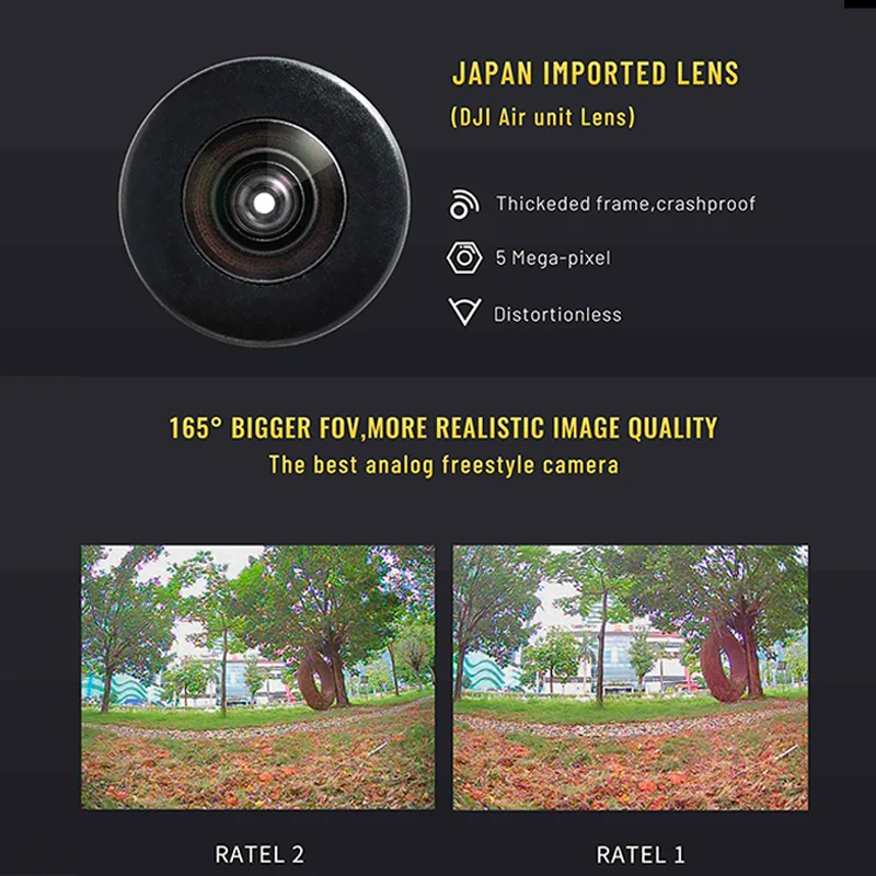 Caddx Ratel 2 V2 FPV Camera Ratel2 2.1mm Lens 16:9/4:3 NTSC/PAL Switchable Micro FPV Camera Quadcopter Drone