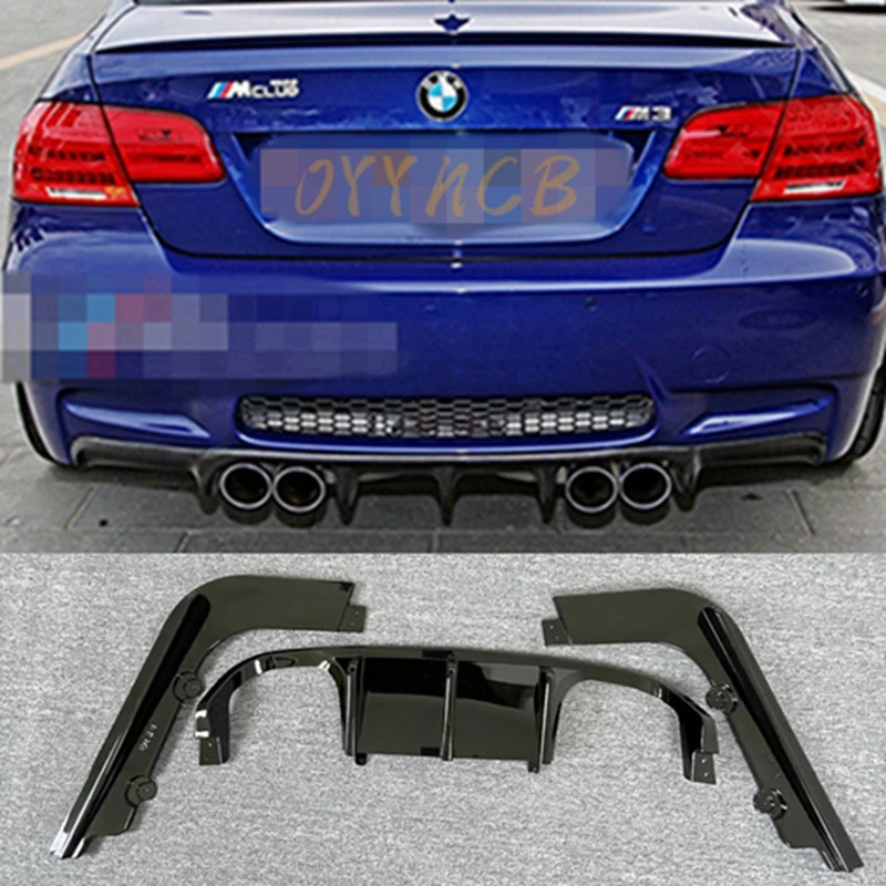 FOR BMW 3 Series M3 E92 Coupe E93 Convertible Rear Diffuser 2008 - 2013 ABS glossly black Rear Bumper Lip