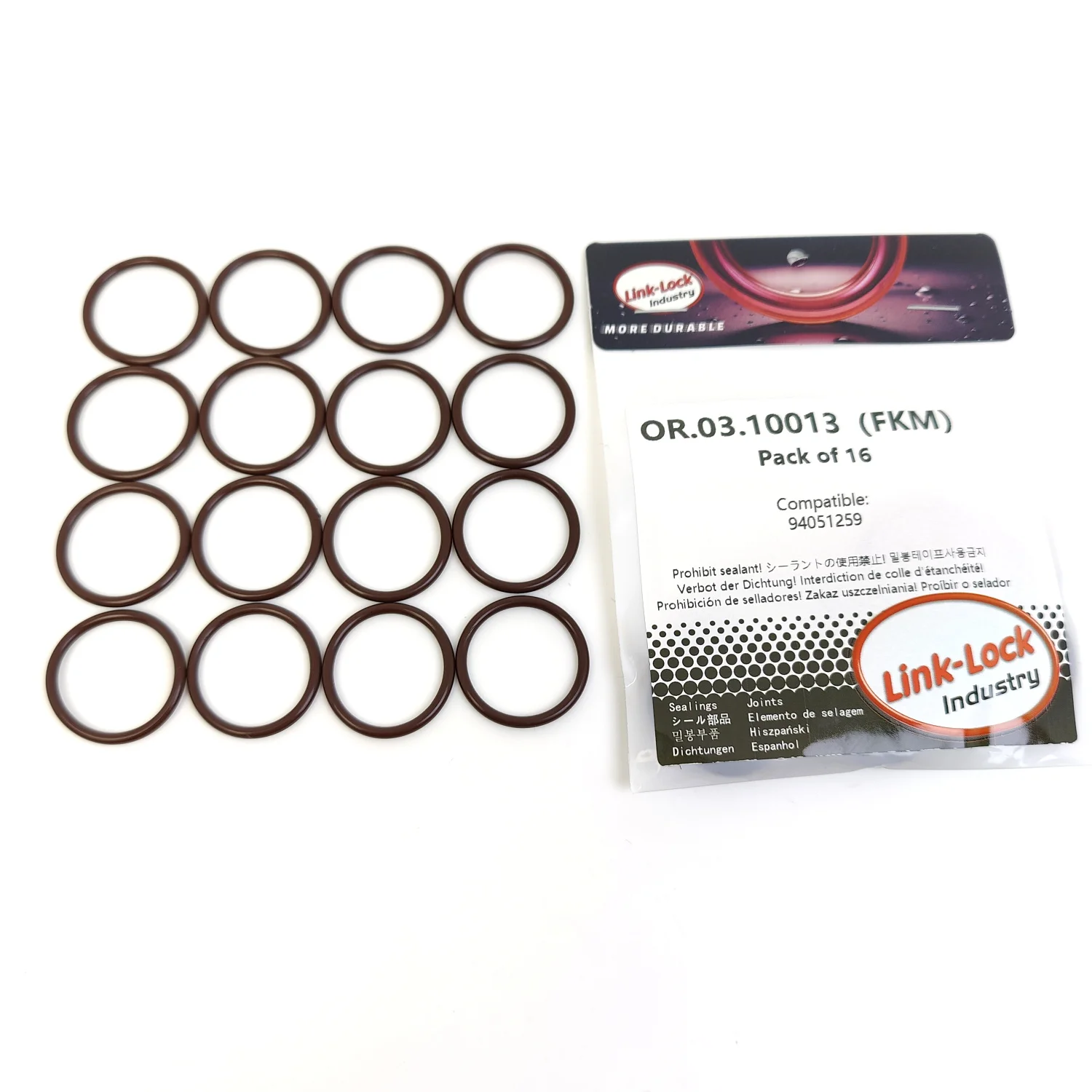 

LINK-LOCK 16PCS OR.03.10013 FKM Viton Sealing O-Ring Kit of Fuel Injector Bracket 94051259 for Chevrolet-LB7 for GMC-LB7