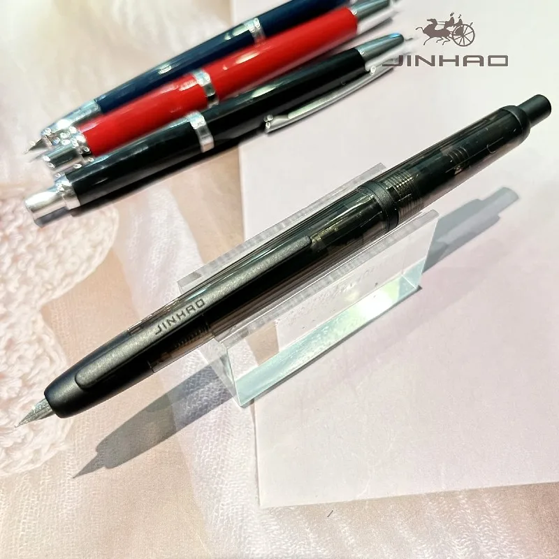 Jinhao 20-pers intrekbare vulpen EF/F penpunt met converter hars schrijfgeschenkpen