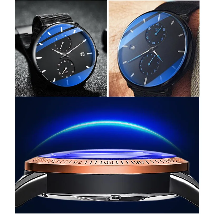 Sapphire Watch Glass Double Dome Blue AR Coating 2.0mm Thick Diameters 21mm-36.5mm Replacement Watch Crystal Lens for Watchmaker