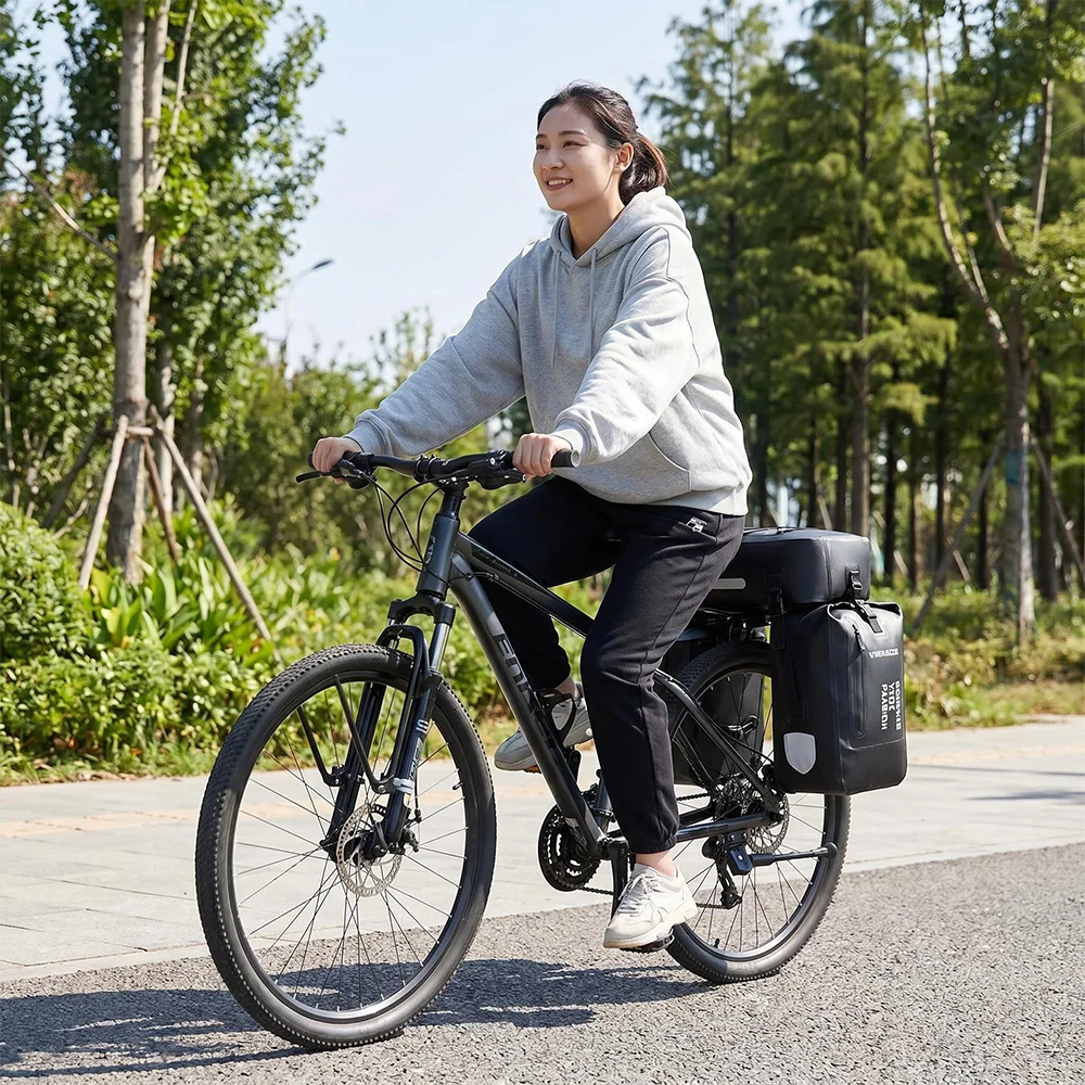 NEWBOLER 75L 3-in-1 Wasserdichte Fahrrad-Gepäckträgertasche MTB Rennrad-Tasche Große Kapazität Reisegepäckträger Satteltasche – Detail 18