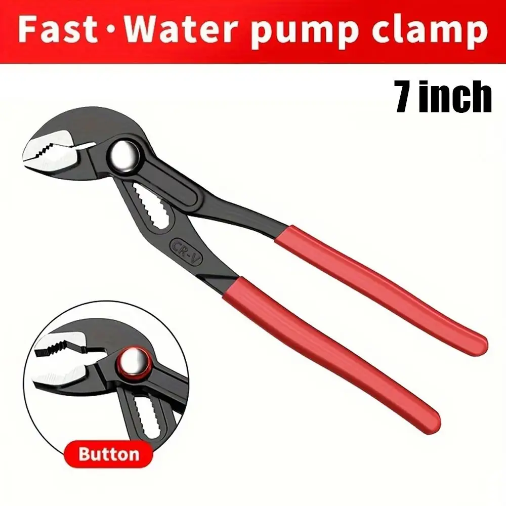 

1Pcs Durable Stenciled Pump Plier Portable Mini Shifting Spanner 7-Inch Adjustable Pump Clamp