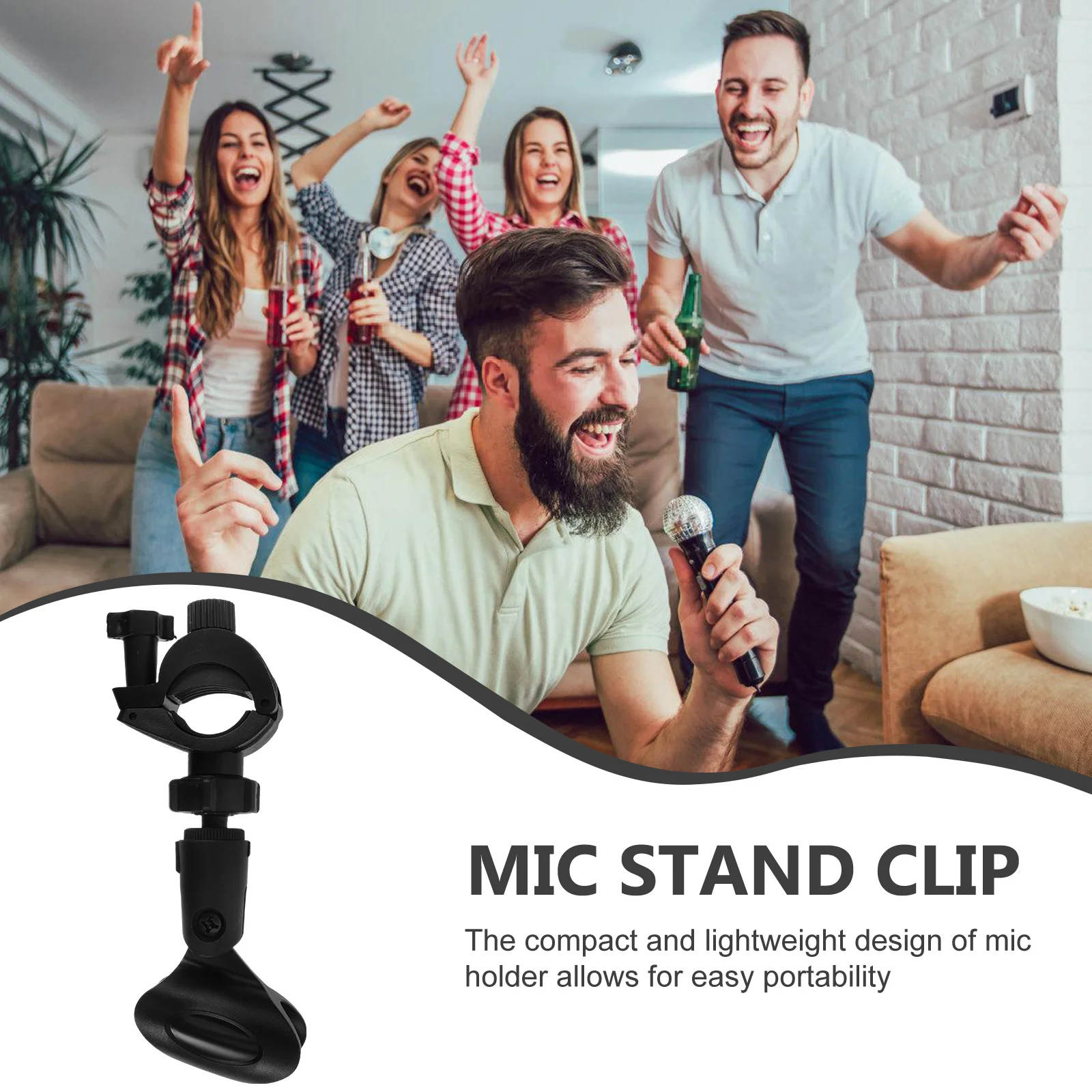 Clips Mic Clip Universal Microphone Clip Holder Wireless Microphone Holder Handheld Stand Clamp Frame Live Streaming Recording