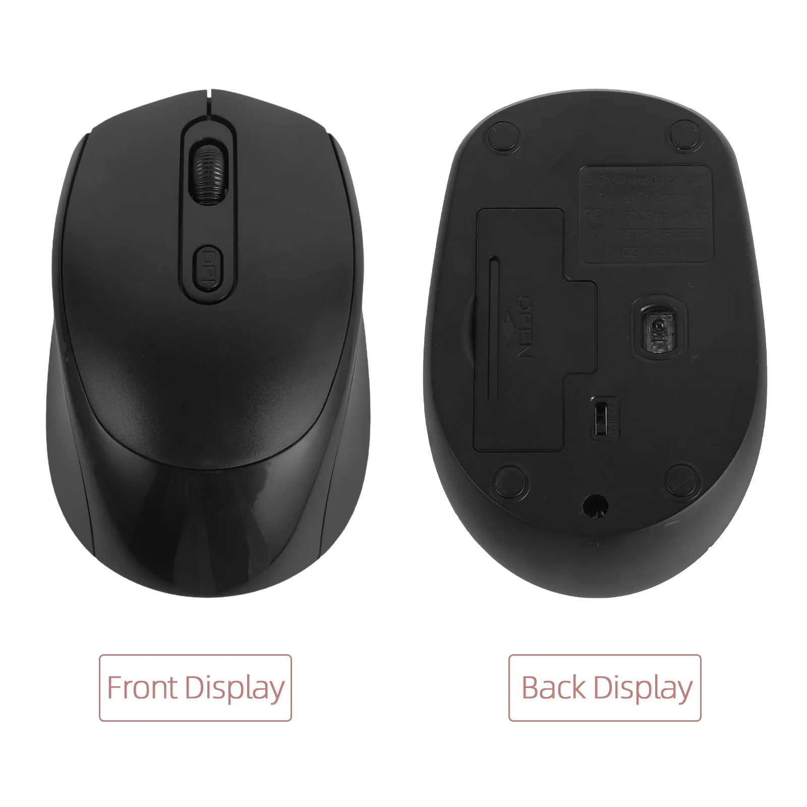 Wireless Silent Mouse Dual Mode 5.2 and 2.4ghz Quiet Click Computer Mouse for Laptop Desktop Adjustable 3 Dpi Office Travel