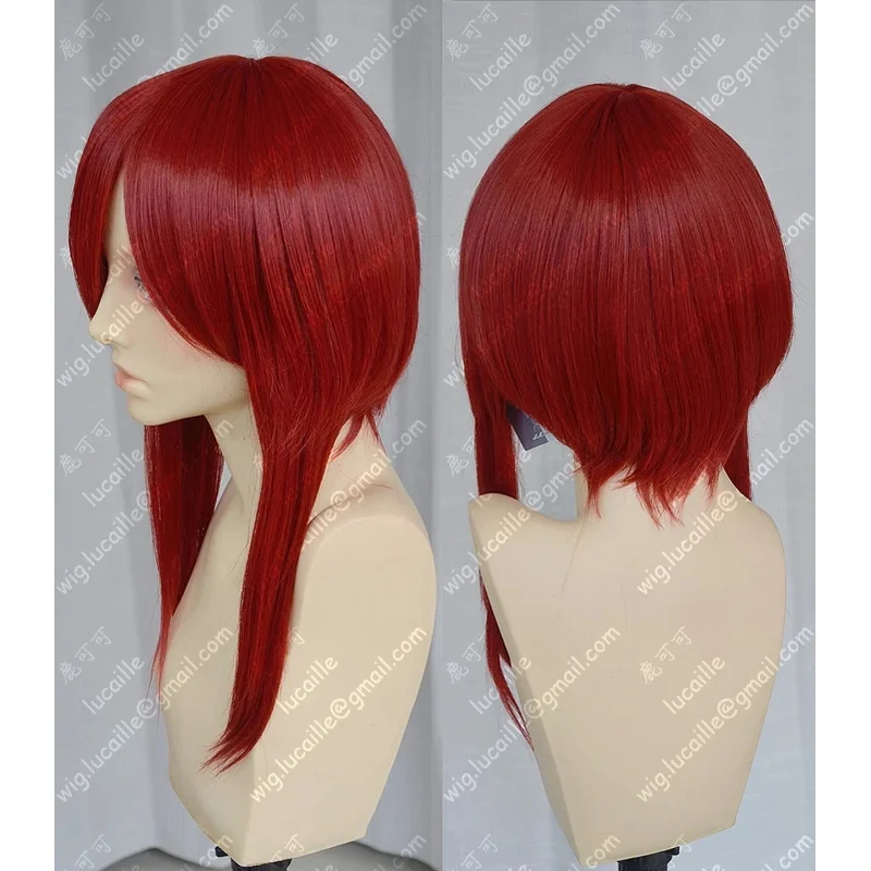 

COSda@39'' 100cm Long Wine Red Erza Scarlet Heat Resistant Ponytail Hair Anime Cosplay Costume Wig + Free Wig CapCOSda@