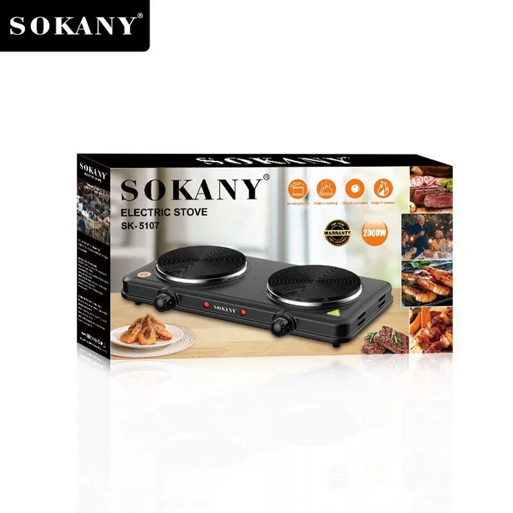 SOKANY Dual Stove Electric Stove Multifunctional Temperature Adjustable Electric Stove,Suitable For Household,Outdoor,Office Use