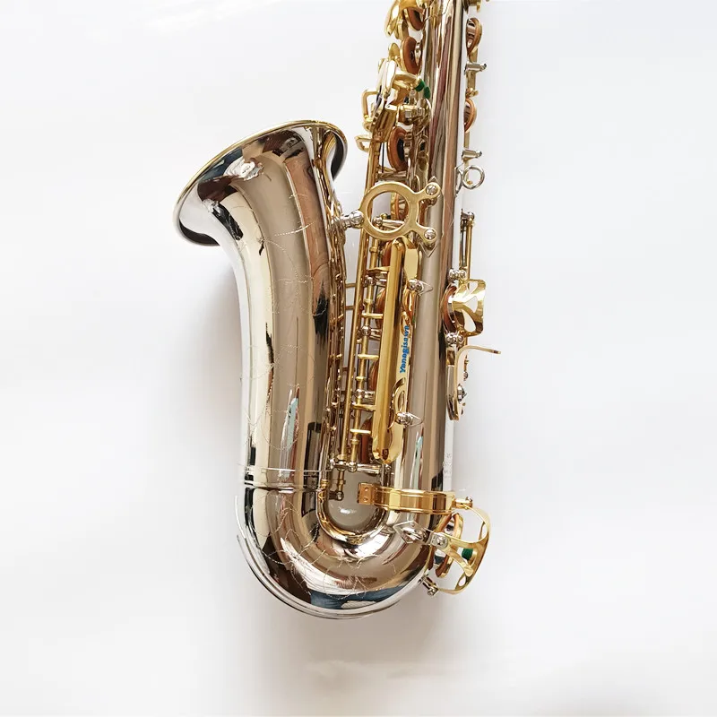 NEW Japan AW037 Alto Saxophone Professional Nickel Plated with Gold Key Features Mouthpiece Case And Accessories