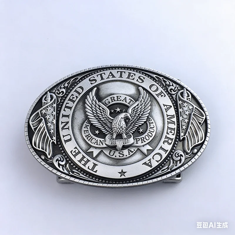 アンティーク-ブラッシュ-シルバー-メンズ-ベルト-バックル-イーグル-フラッグ-オーバル-ベルト-バックル-米国在庫あり-bk-wt087as-送料無料