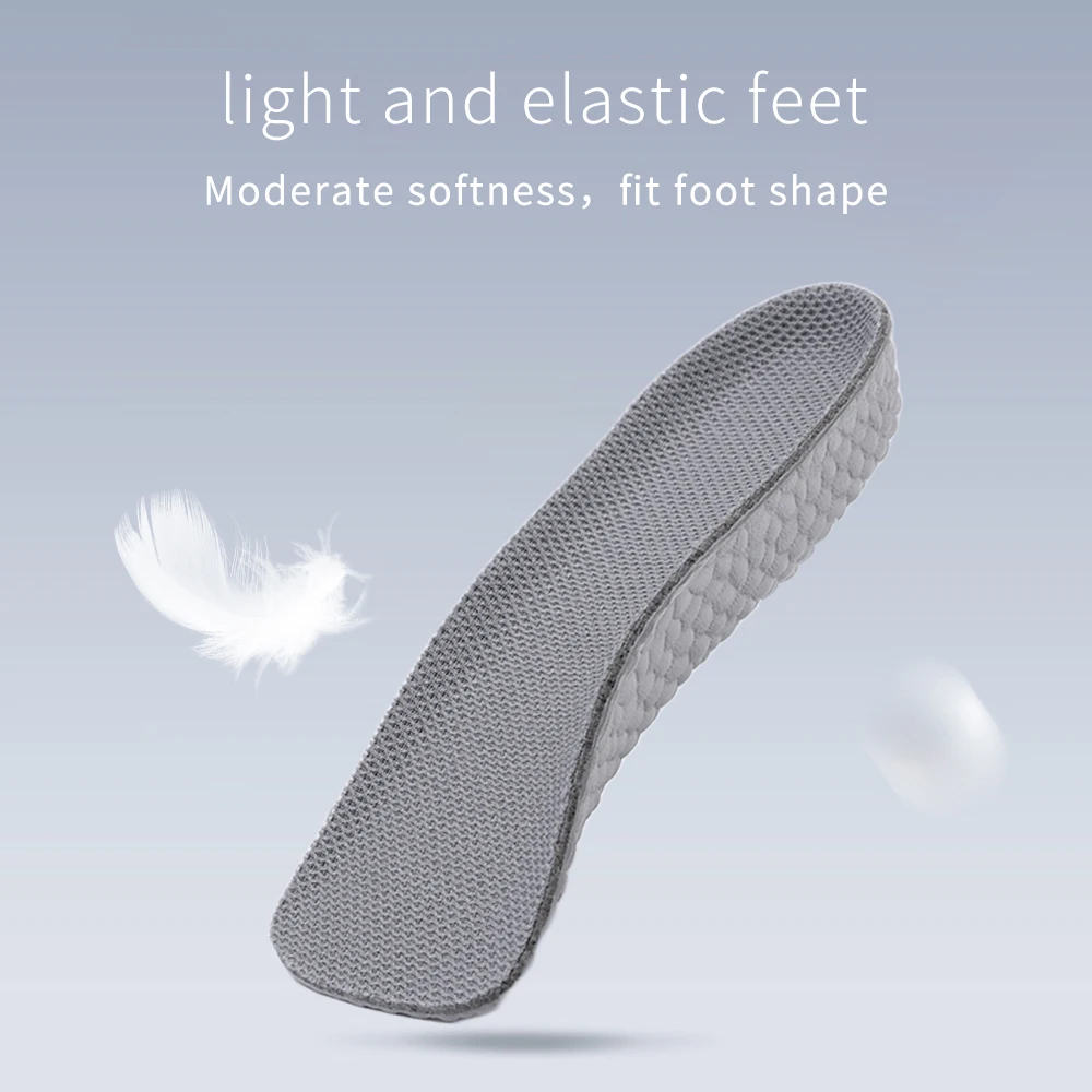 3.5CM Invisible Height Increasing Insoles Half Sole Heighten Sports Shoe Pad Inserts Men Women Orthopedic Arch Support Insole