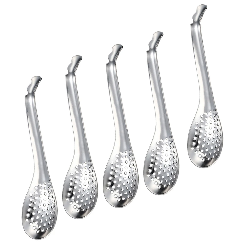 

5pcs 5 Stainless Caviar Caviar Spoons Colanders Slotted Spoons 12cm Kitchen Gadgets Food Grade Mirror Finish Strainers