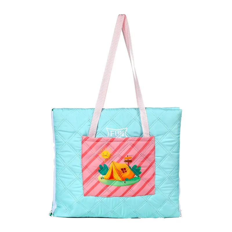 For Outdoor Portable 2-in-1 Backpack Picnic Mat Folding Thickened Moisture-proof Mat Beach Mat