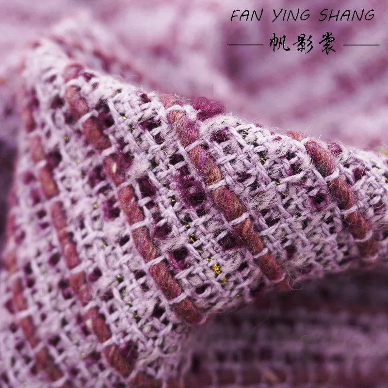 

Темно-фиолетовая шерстяная твидовая ткань для пальто своими руками