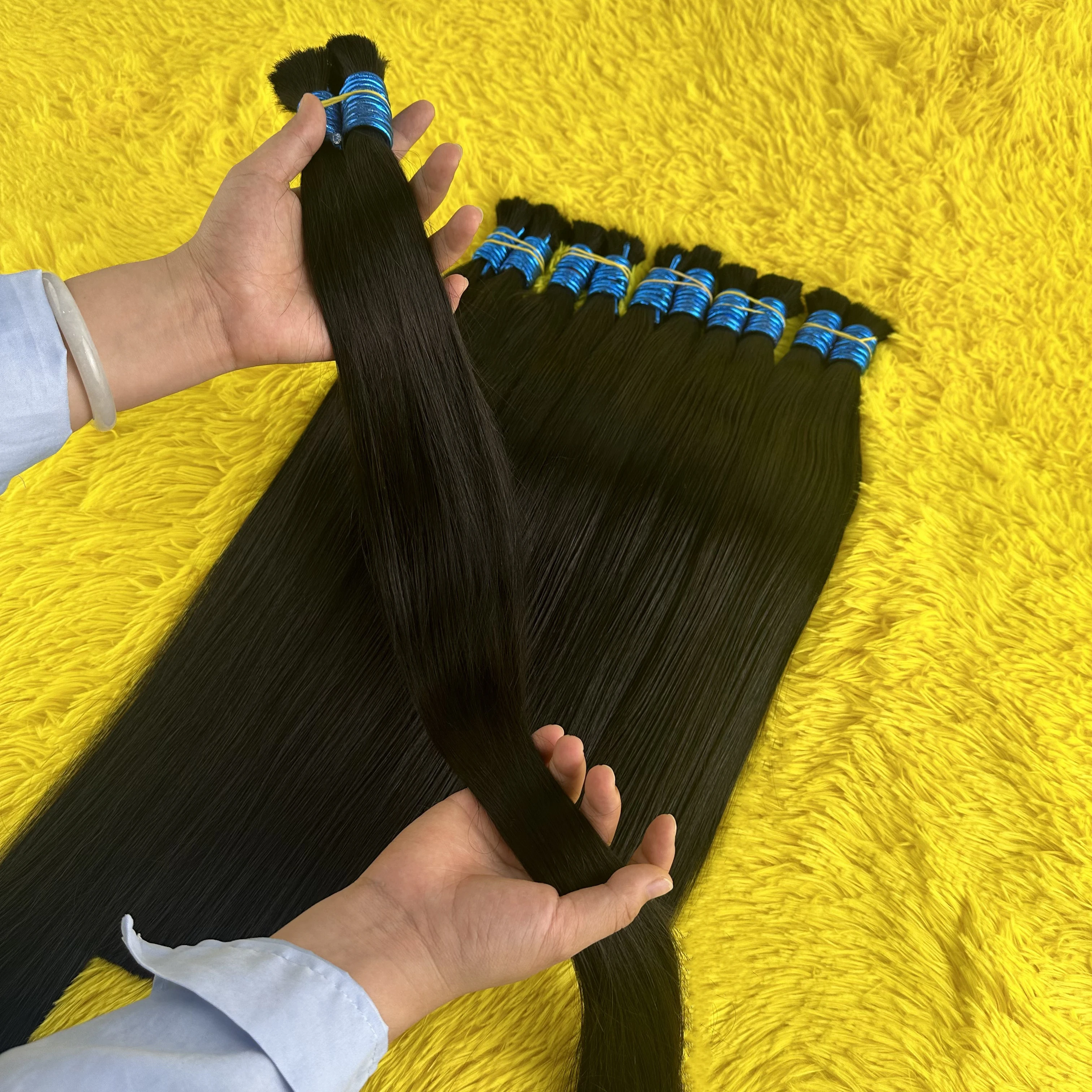 Человеческие волосы для плетения, прямые объемные человеческие волосы, девственное плетение, без утка, пучок человеческих волос, натуральные черные человеческие волосы для женщин