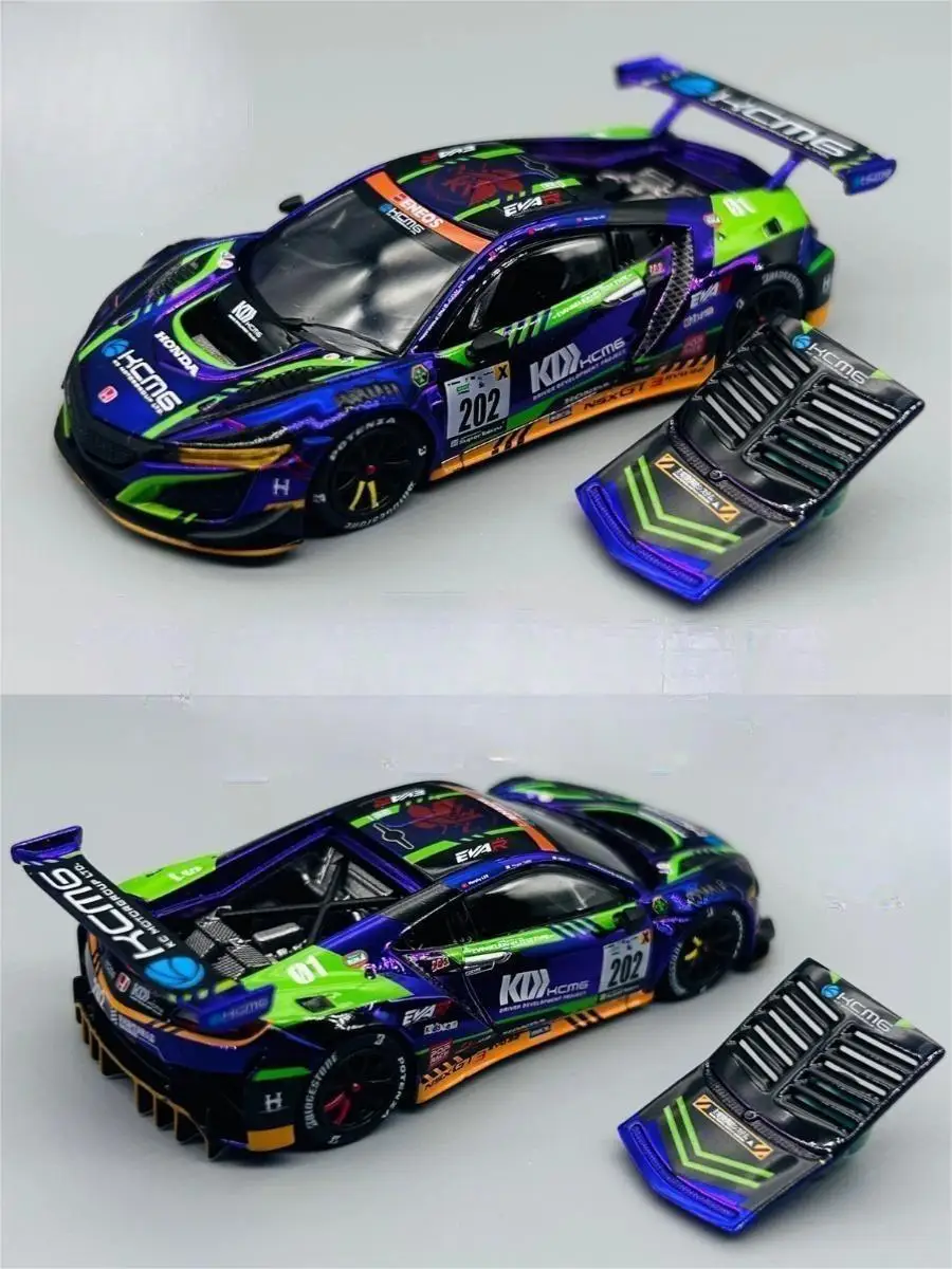 Poprece xcartoys 1/64 nsx gt3 eva rt typ-01 druckguss legierung auto modell spielzeug sammlung geschenk