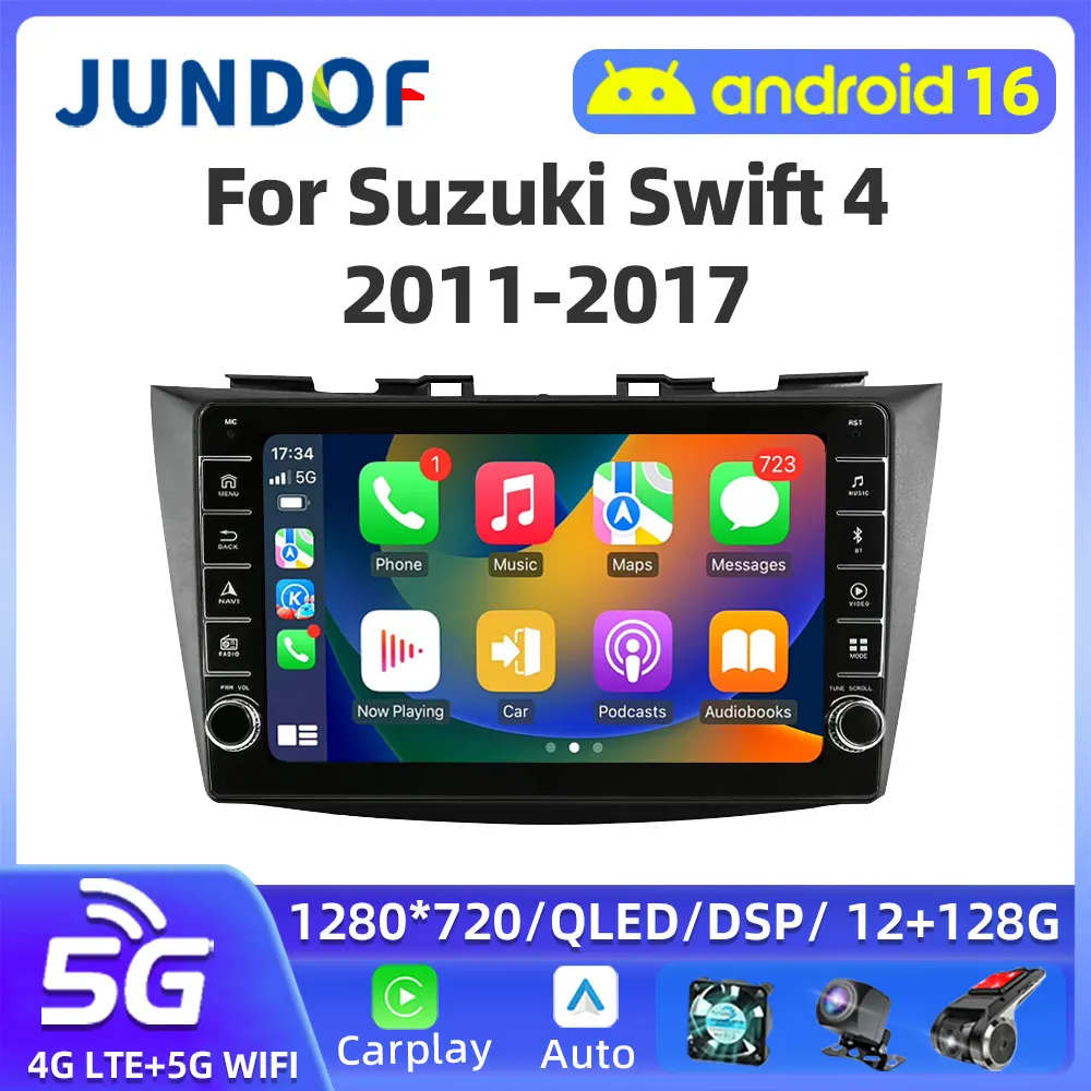 

Автомобильный радиоприемник для Suzuki Swift 4 2011-2017, умный мультимедийный видеоплеер на Android 13, стерео, CarPlay, GPS-навигация, 2 Din