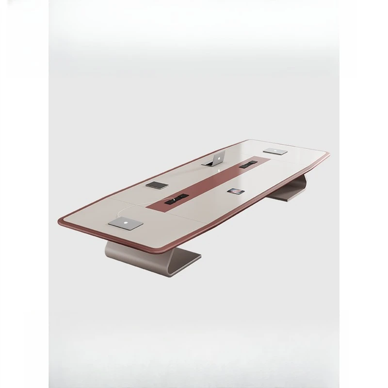 Conference table office high-end large strip negotiation table