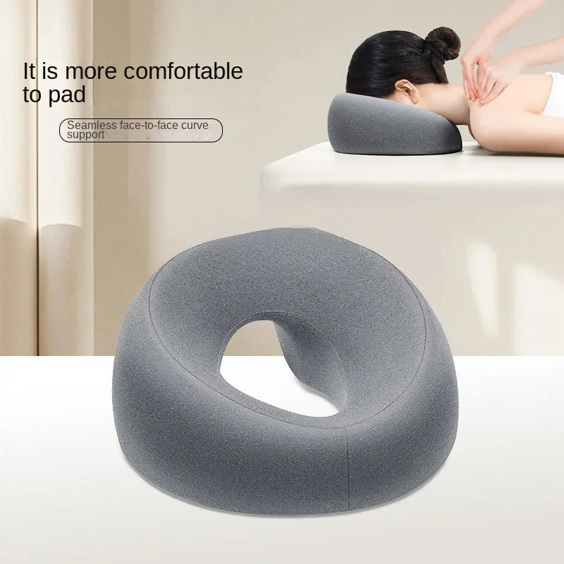 Ergonomics Lying Down Pillow Memory Foam Breathable Head Rest Support Pillow Body Massage Face Rest Pillow Beauty Salon