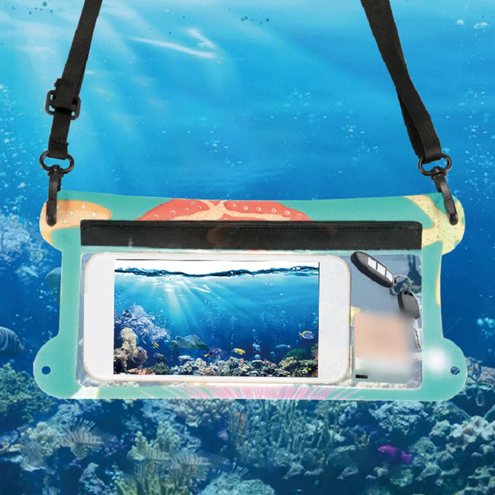 For beach Waterproof Phone Holder with Airtight Zipper High Transparency Film for Clear Underwater Photography