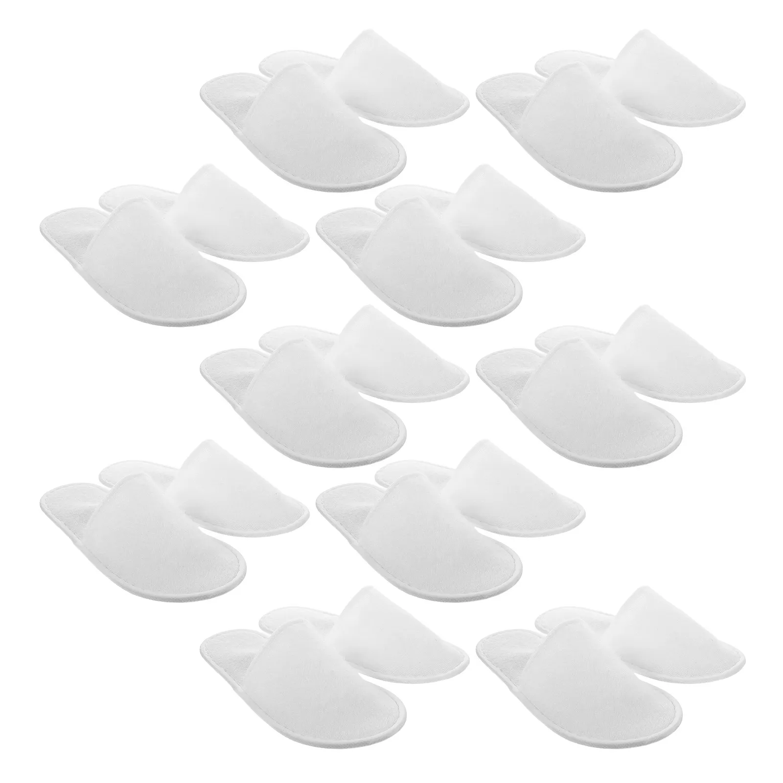 

10 Pairs Disposable Slippers Soft Comfortable Closed Toe Non Slip for Hotel Guest Room Spa Travel Single Use Guest Slippers
